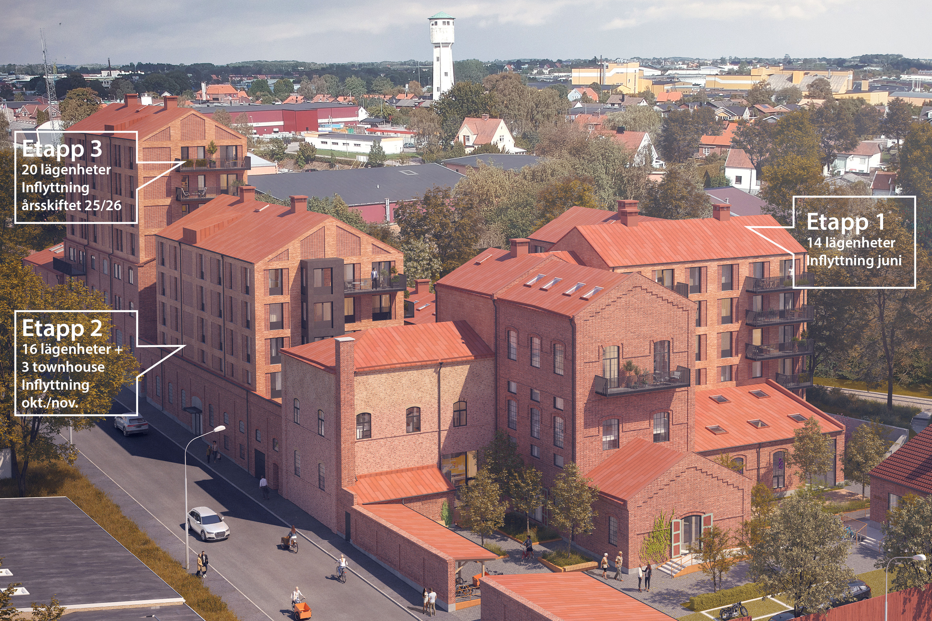 Spritfabriken med de olika etapperna markerade