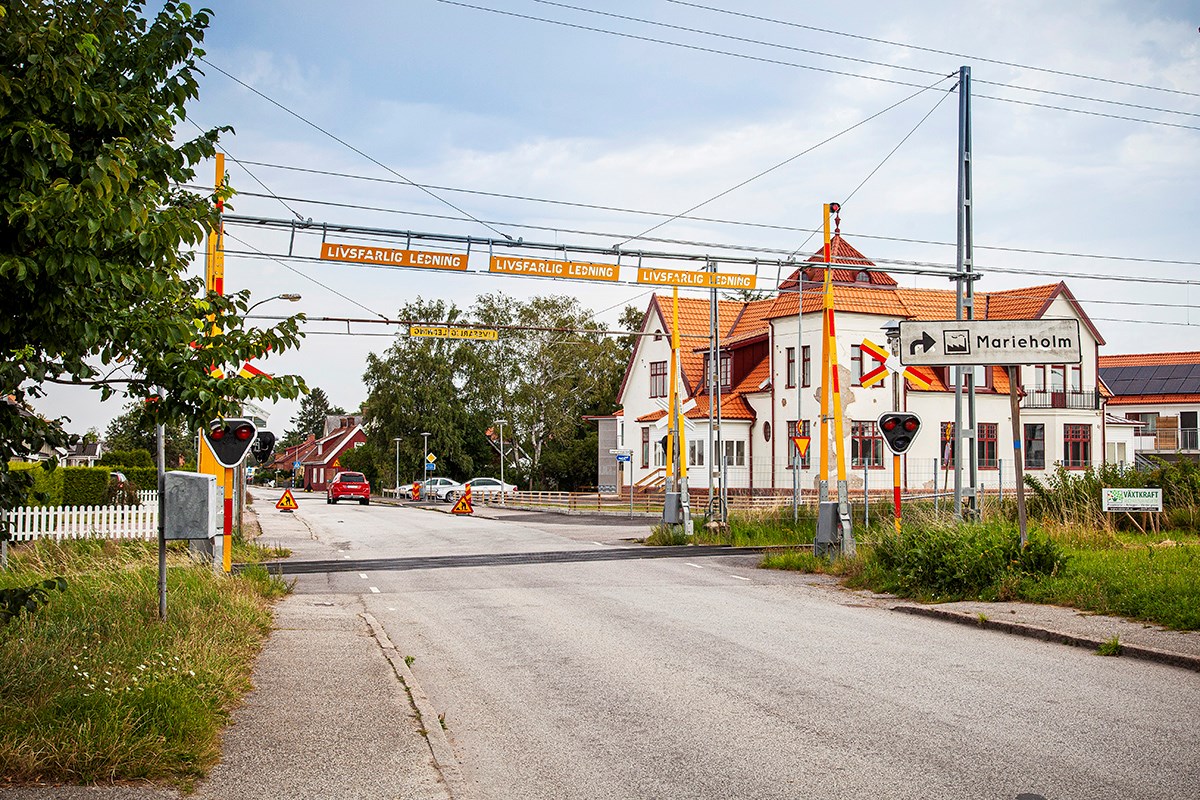 Järnvägsövergång i Marieholm