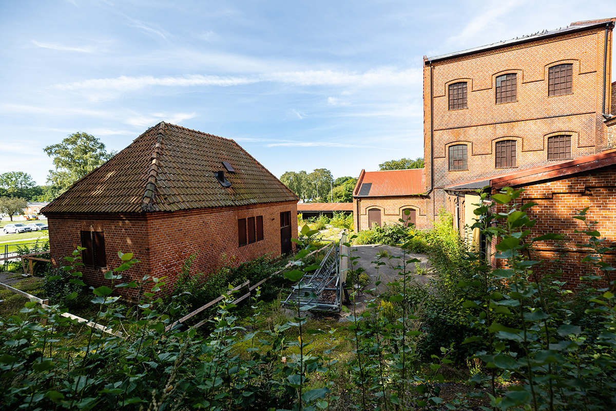 Spritfabriken i Eslöv som den såg ut 2021 innan ombyggnationen började