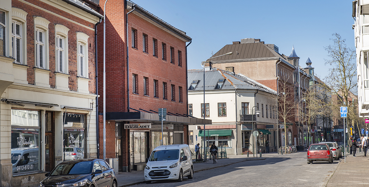 Gatubild på Södergatan 14 i Eslöv